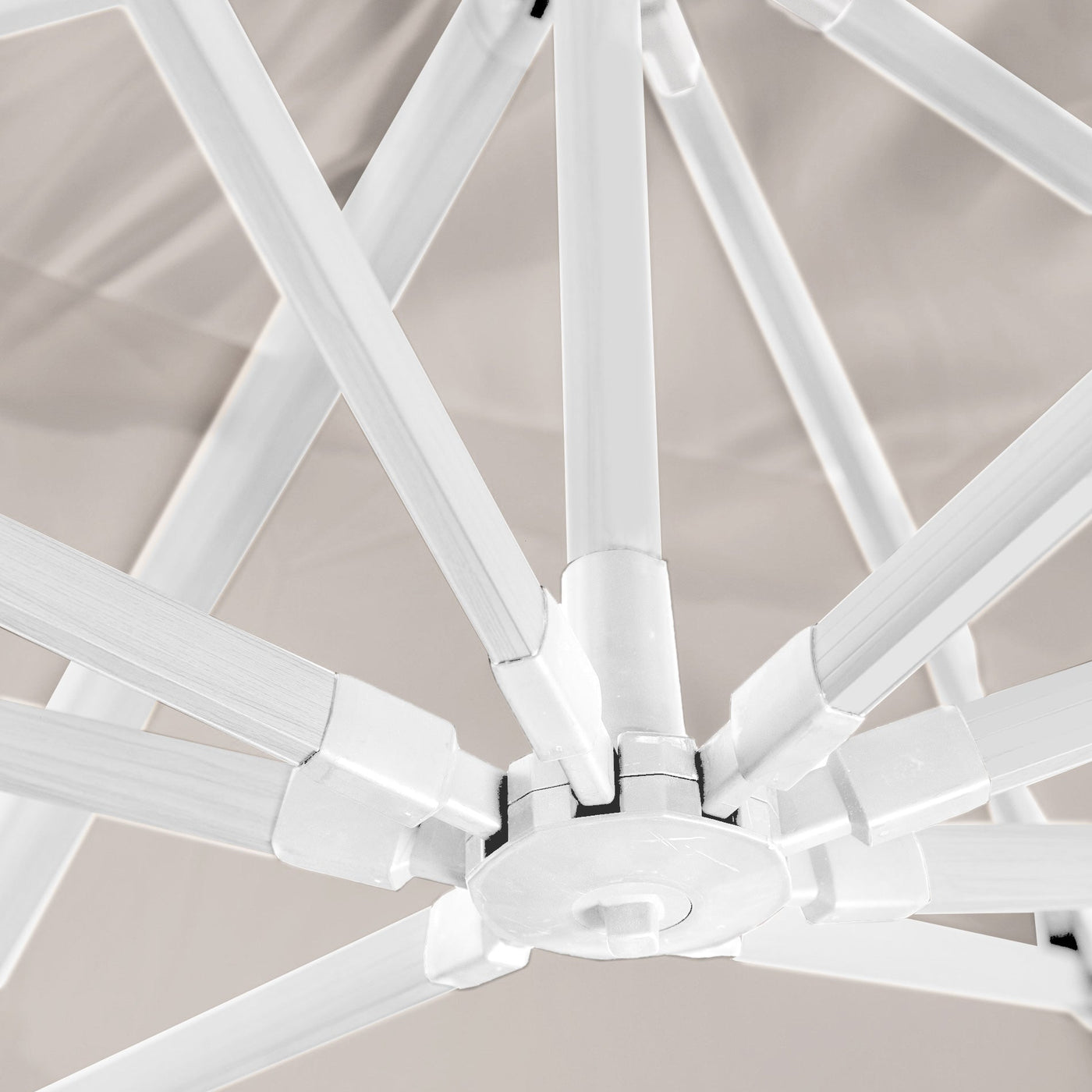 Parasol déporté Yucatan Meublot, grand parasol d'ombrage de 3m x 4m, avec toile résistante pour extérieur.