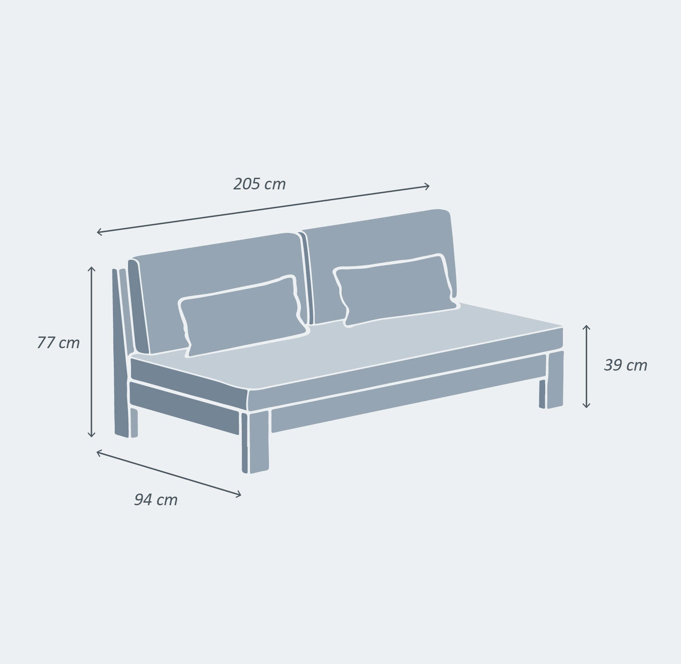 Canapé de jardin Bornéo Meublot avec méridienne, 5 places, en rotin tressé, avec coussins confortables pour extérieur.