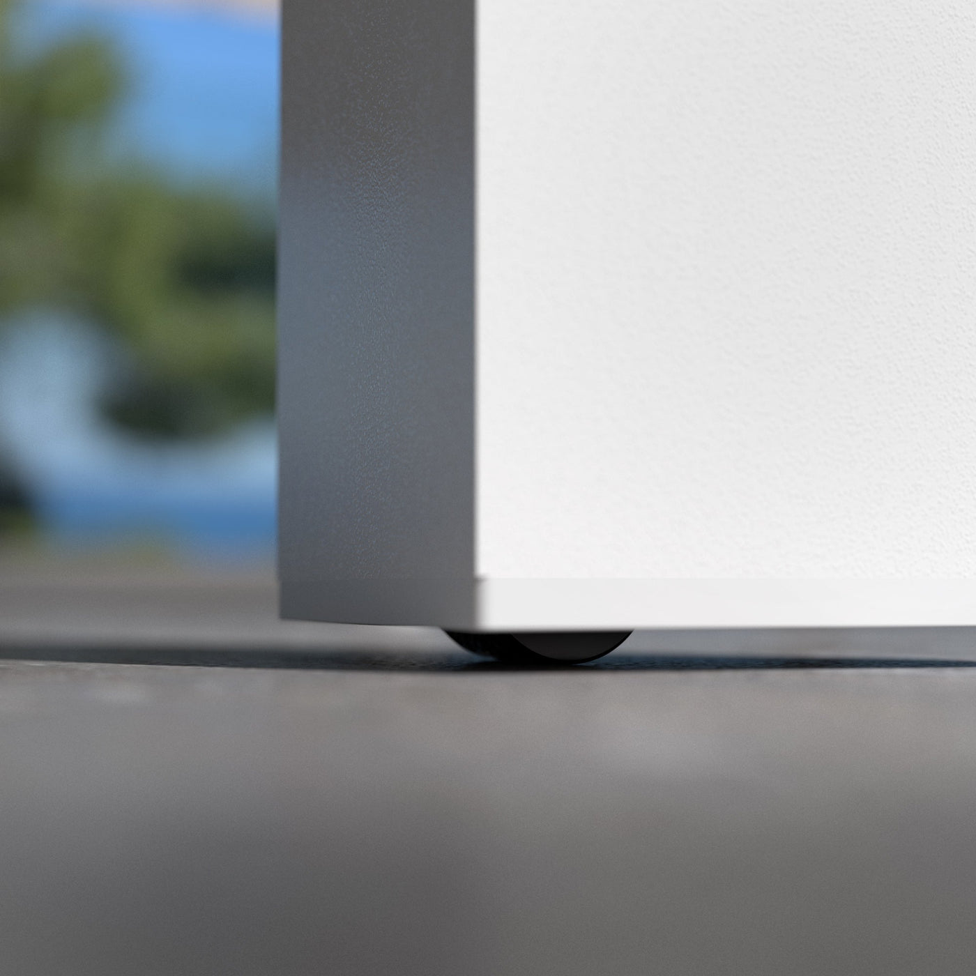 Table de jardin extensible Amalfi en aluminium blanc de Meublot, table extérieure 10 places, 180/240x96cm.