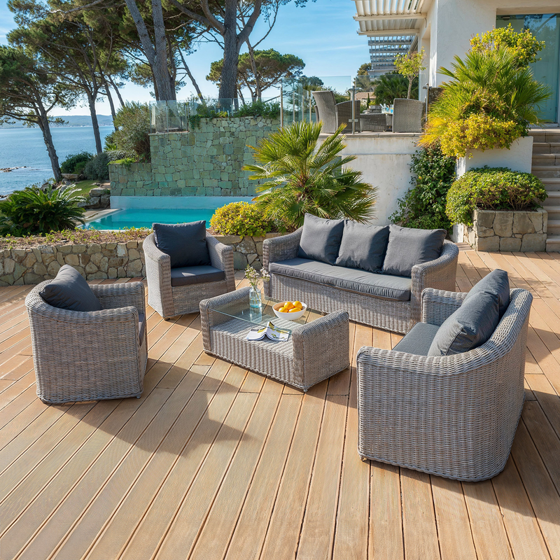 Salon de jardin Calvi design pour terrasse et extérieur - Meublot