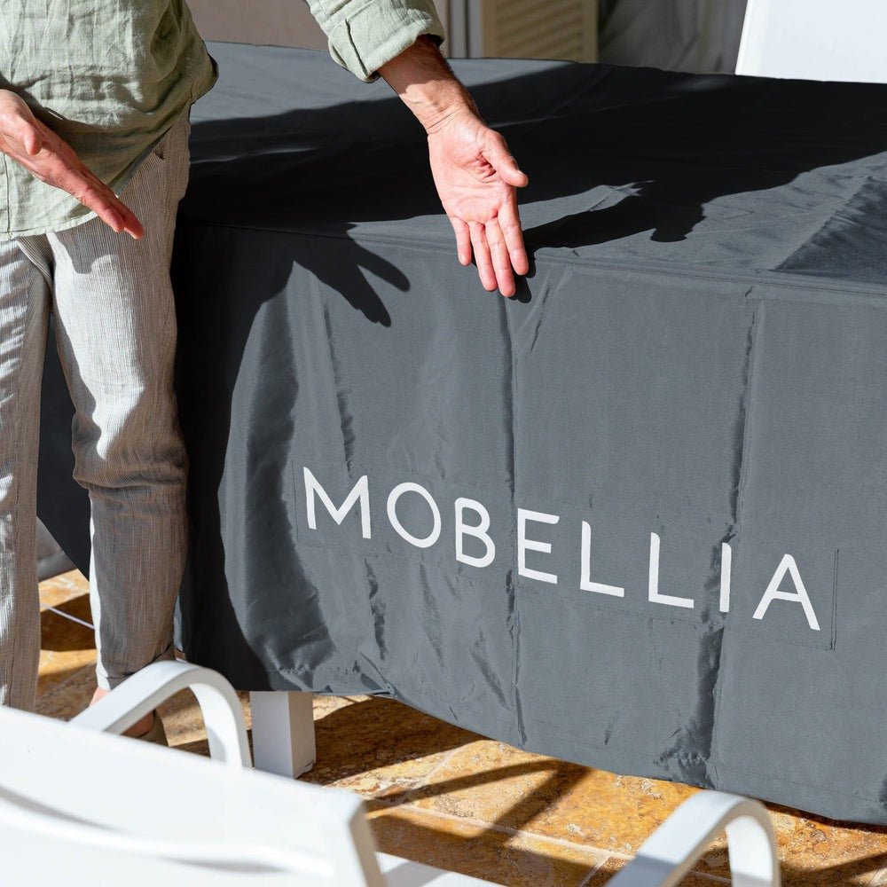 Housse de protection imperméable pour salon de jardin Meublot, couvre et protège en extérieur contre la pluie et la poussière