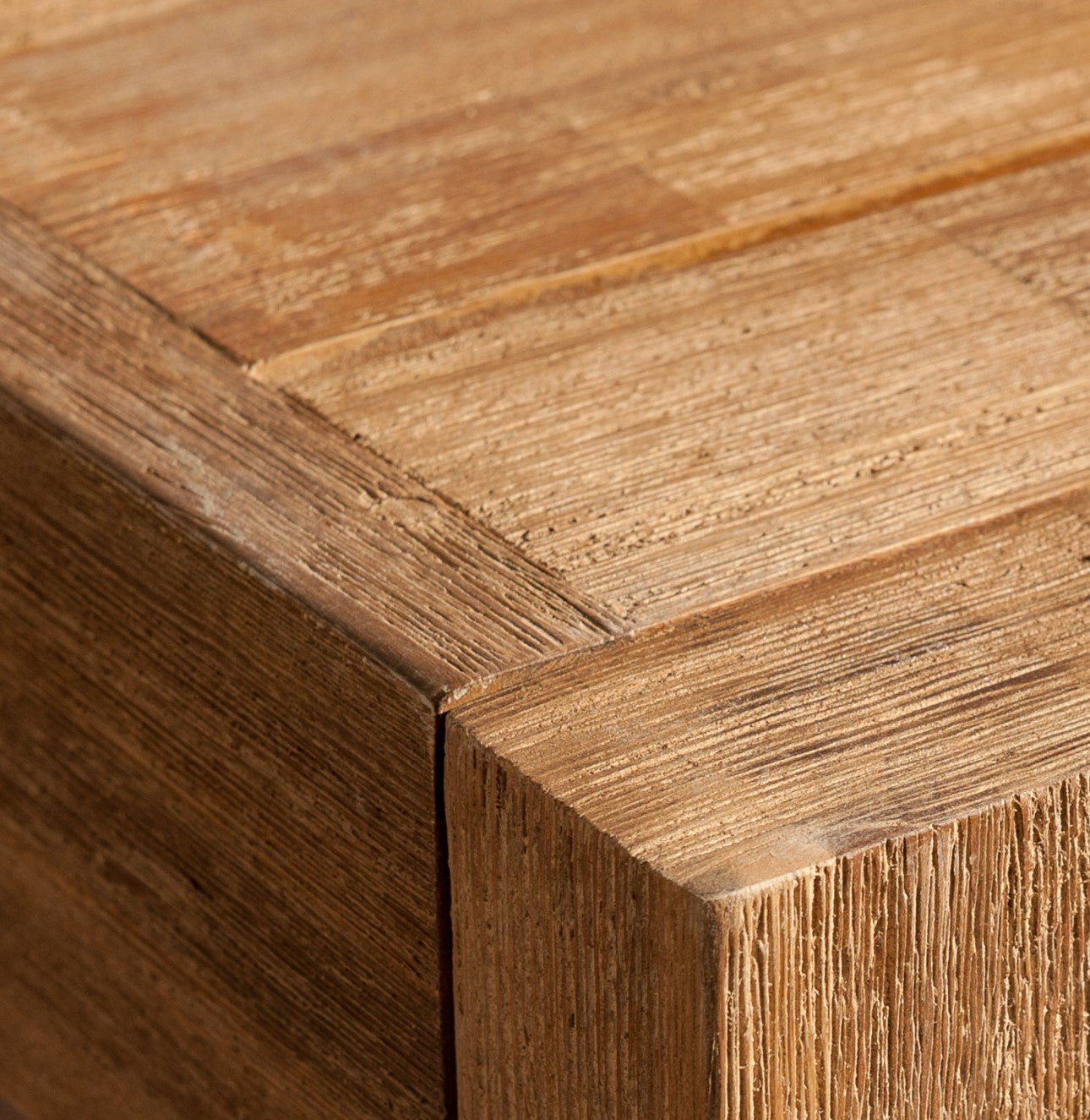 Méridienne de jardin Bornéo de Meublot avec coussins en tissu beige et structure en bois naturel.