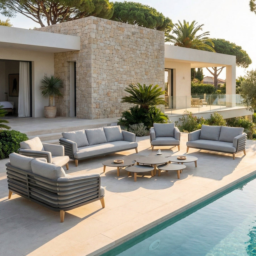 Salon de jardin Monte Carlo - 9 places