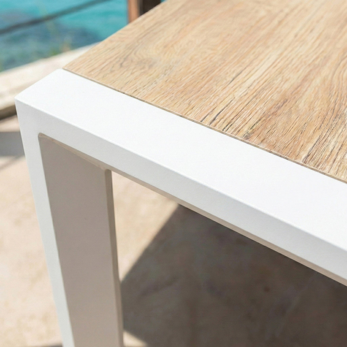 Table de jardin extensible Meublot Amalfi en aluminium, 10 places, avec surface de 180/240x96 cm, pour extérieur élégante