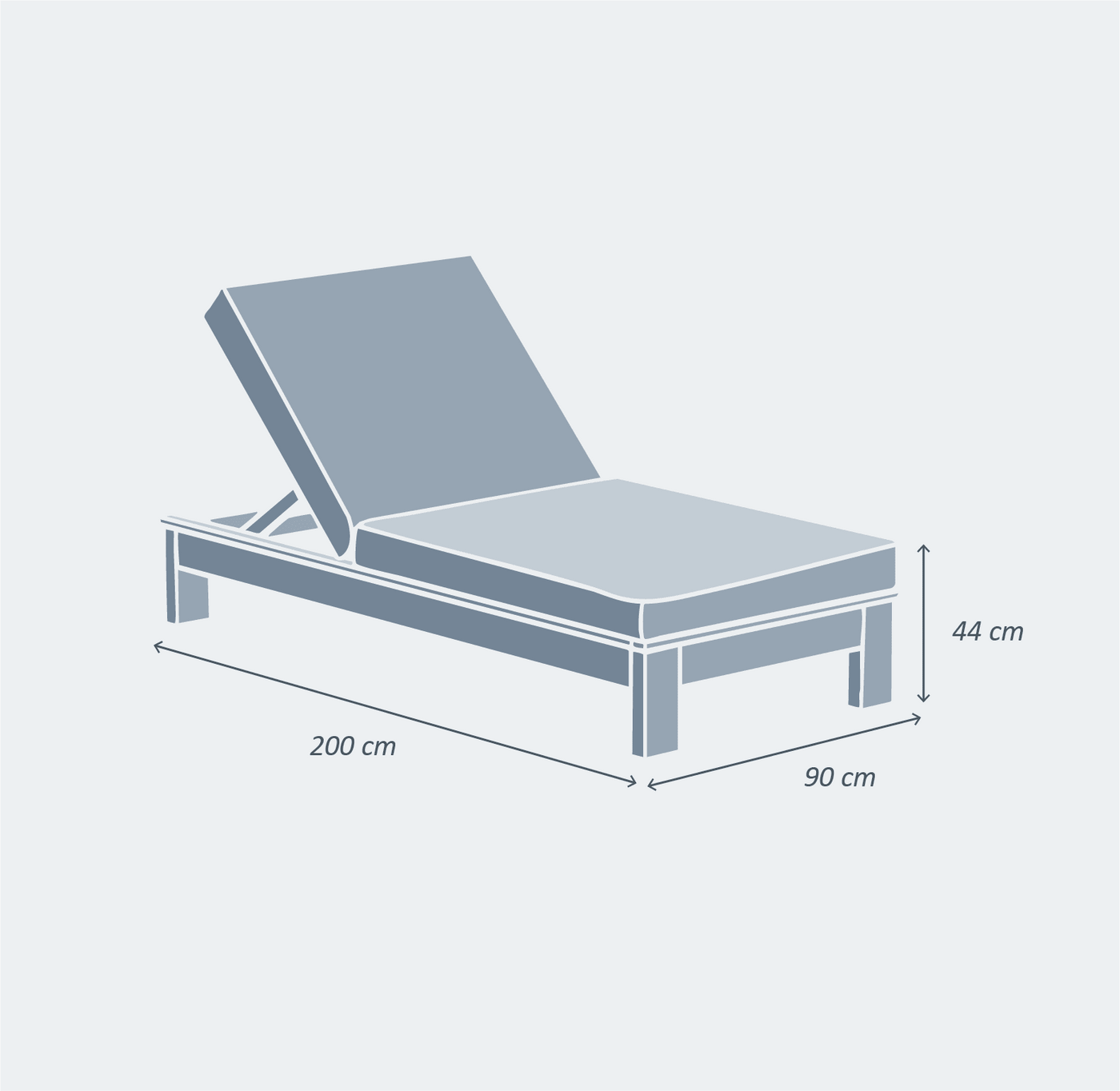 Transat Bornéo de Meublot, bain de soleil en bois avec coussin beige, idéal pour détente en extérieur.